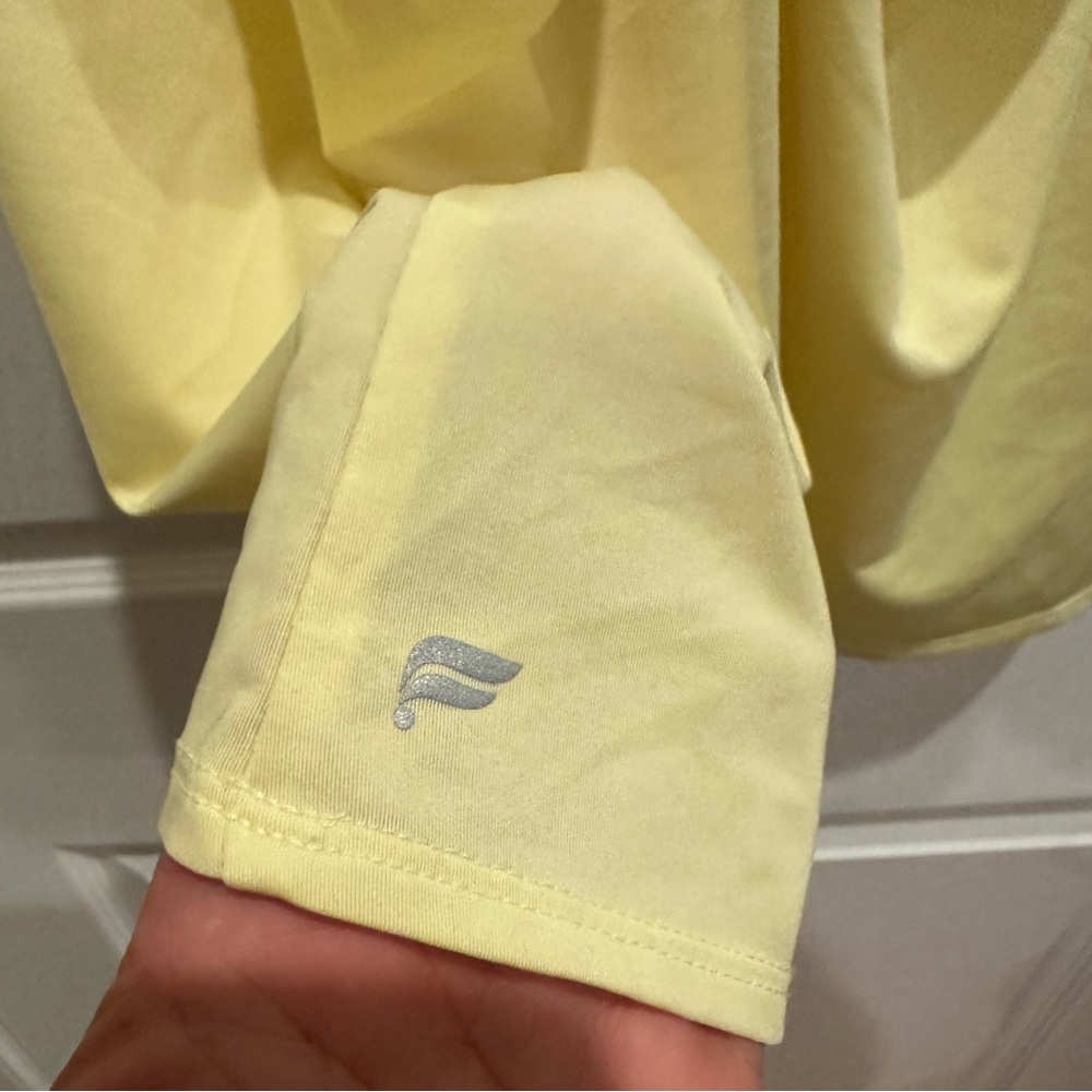 Large Yellow Fabletics Racerback Quick dry Workout Tank - Picture 2 of 4
